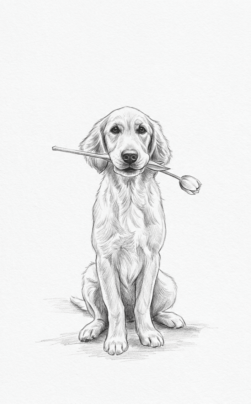 Pencil Sketch pet portrait