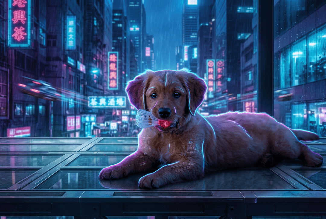 Cyberpunk pet portrait
