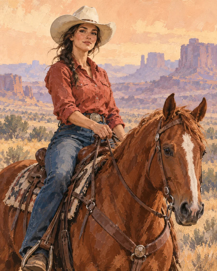 The Desert Rider portrait style example